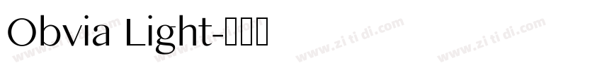 Obvia Light字体转换